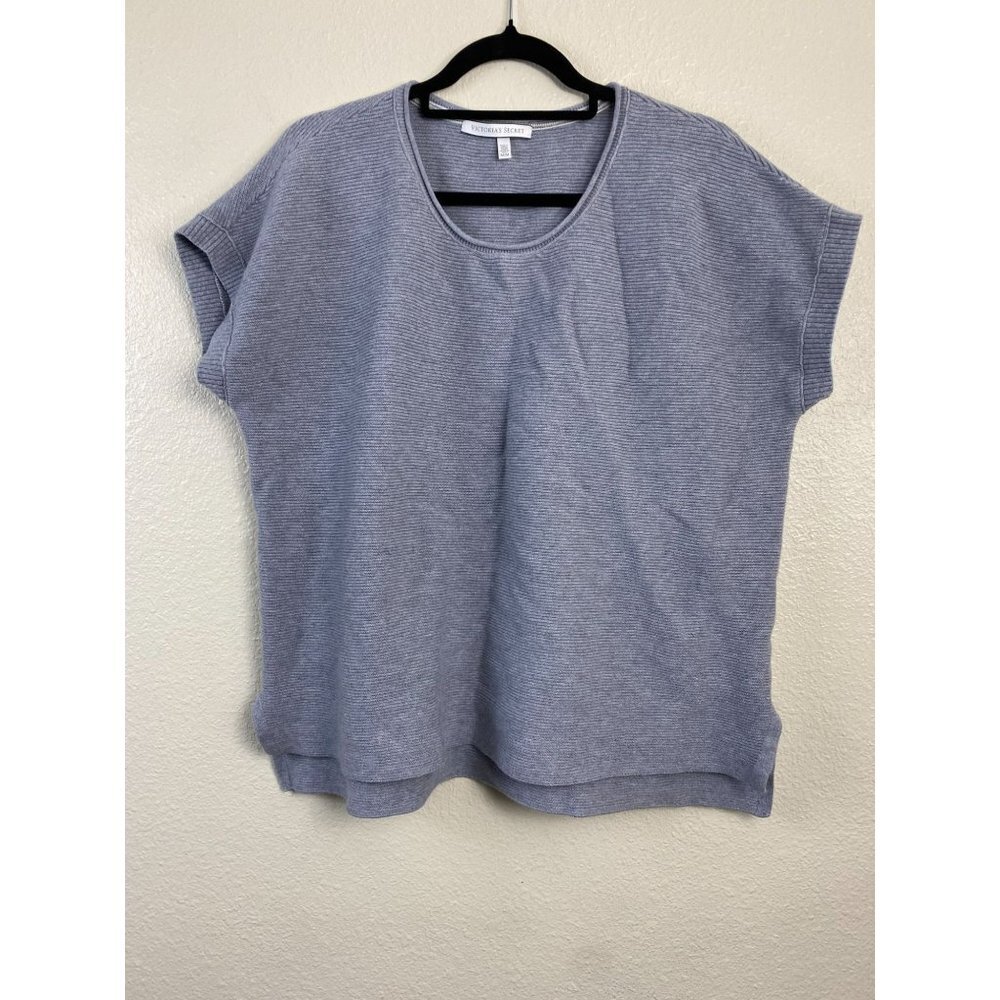Victoria's Secret cashmere Blend Sweater Womens size Medium Gray Boxy Relaxed